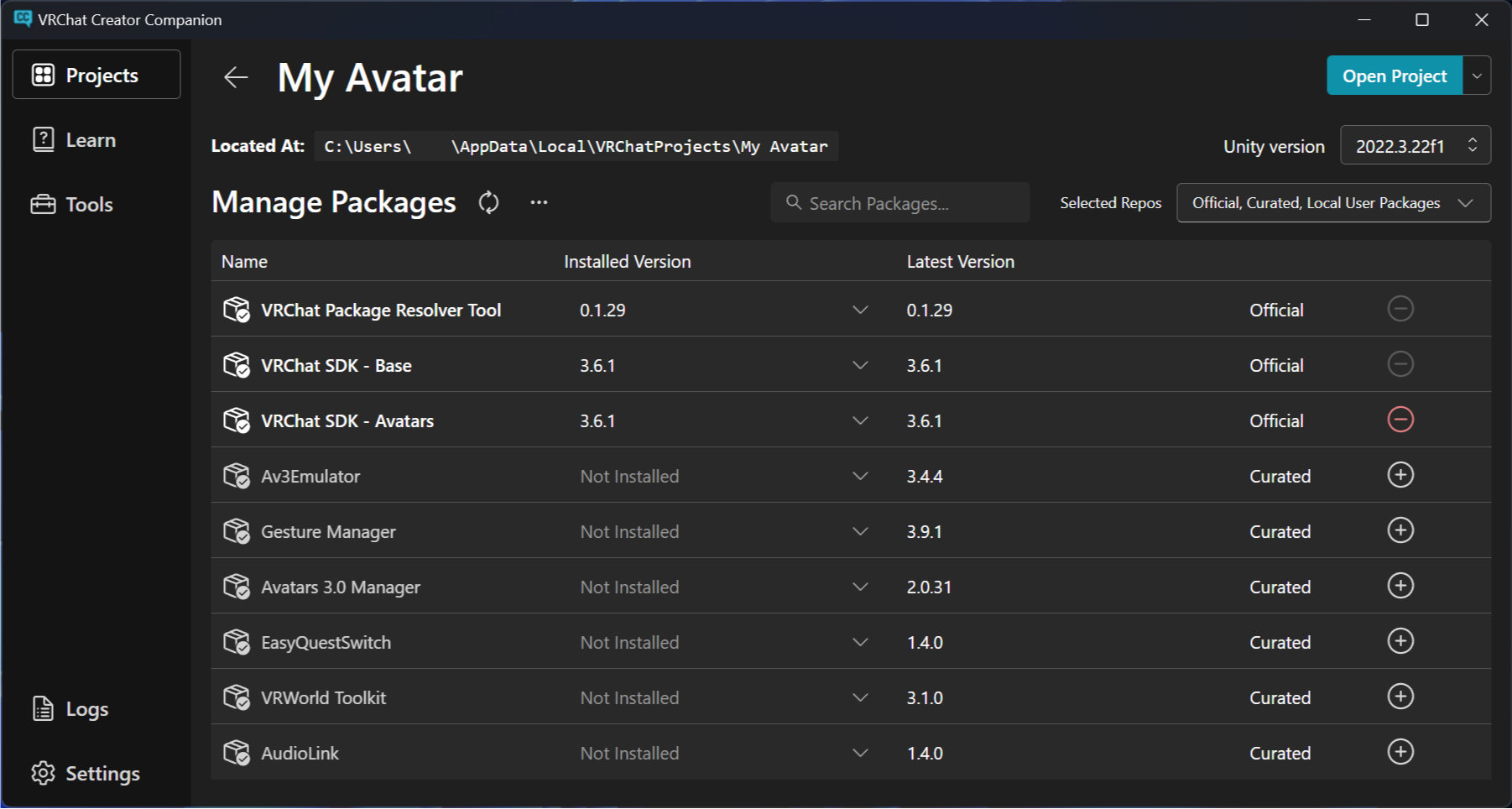 Manage Avatar