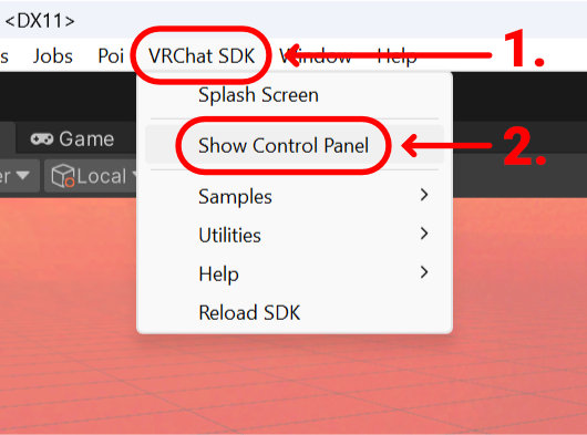 Show Control Panel